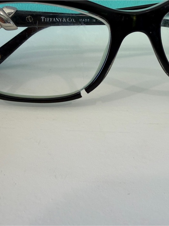Tiffany & Co. Black Cat-Eye Glasses with Tiffany Blue Case